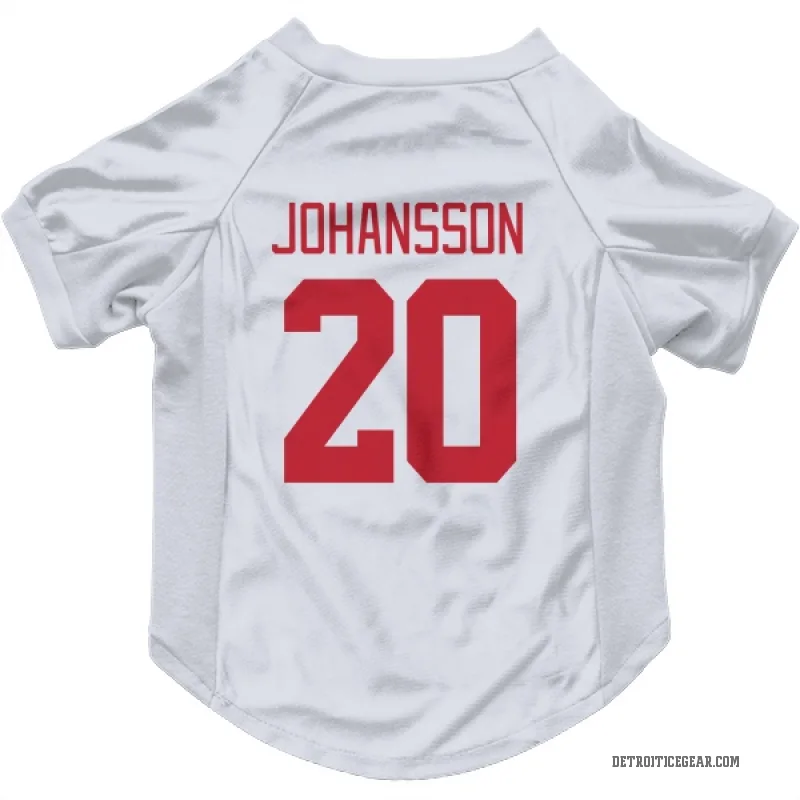 Albert Johansson  White Detroit Red Wings  Cat & Dog Pet Jersey