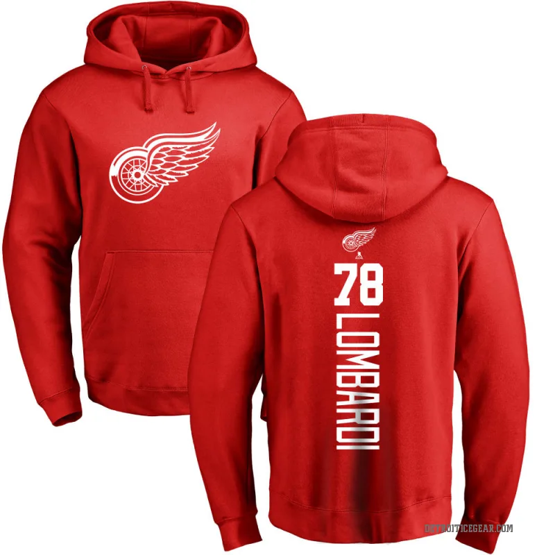 Amadeus Lombardi Men's Red Detroit Red Wings Branded Backer Pullover Hoodie