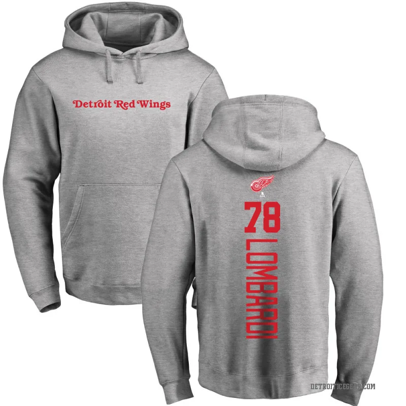 Amadeus Lombardi Youth Detroit Red Wings Branded Ash Backer Pullover Hoodie