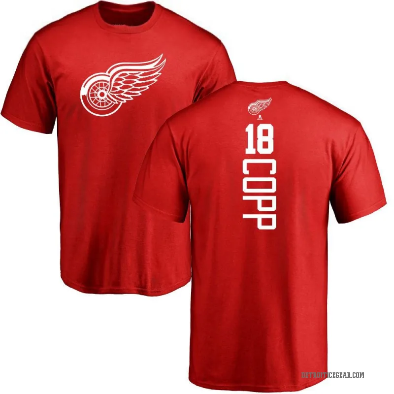 Andrew Copp Men's Red Detroit Red Wings Backer T-Shirt -