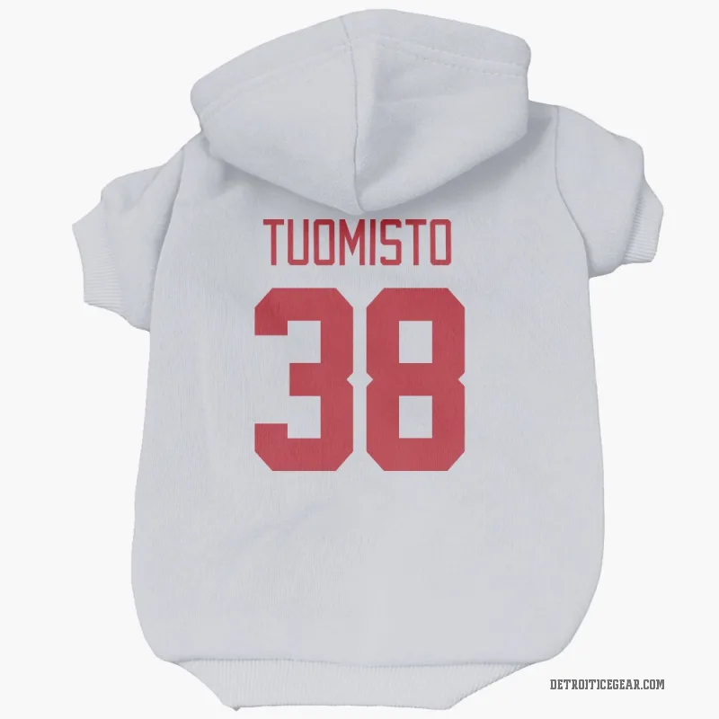 Antti Tuomisto  White Detroit Red Wings  Cat & Dog Pet Hoodie