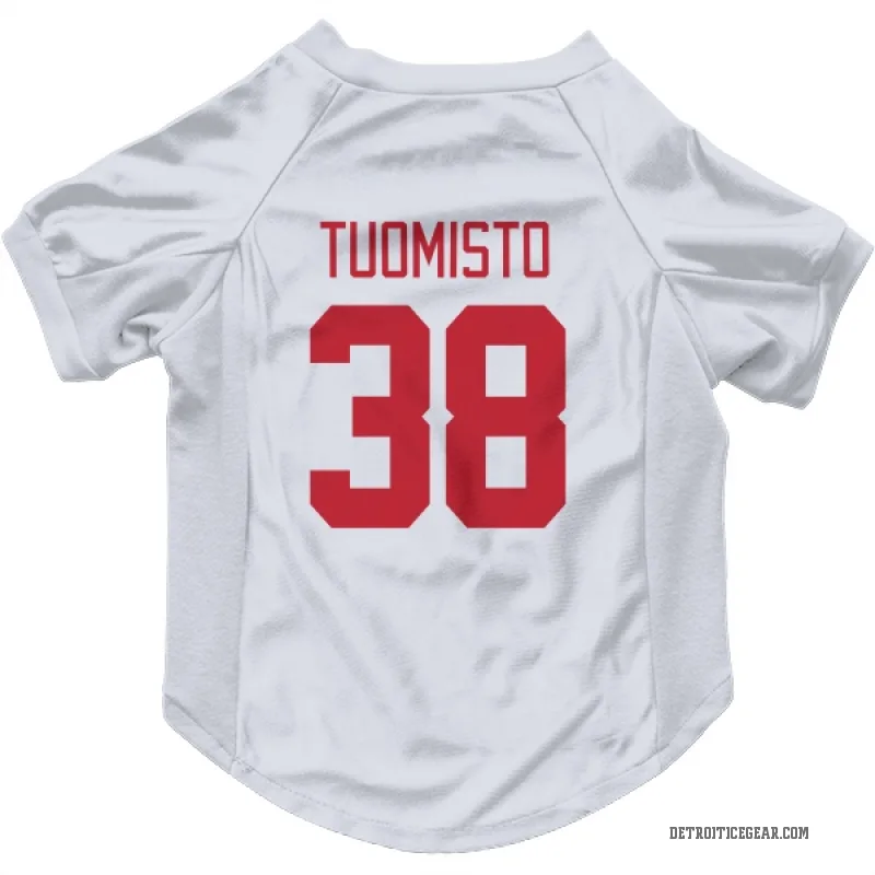 Antti Tuomisto  White Detroit Red Wings  Cat & Dog Pet Jersey