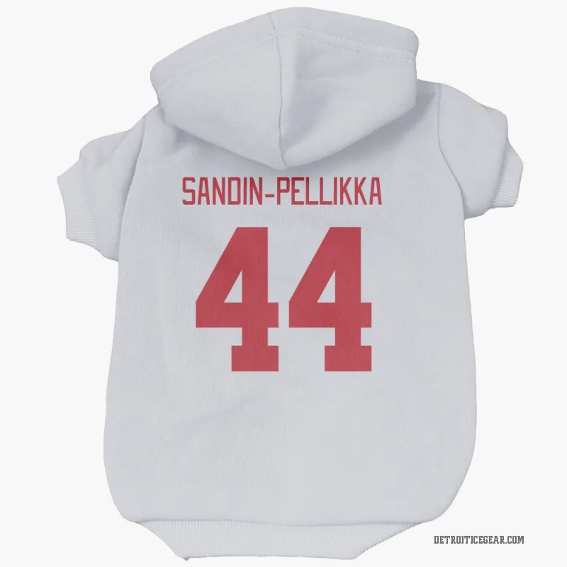 Axel Sandin-Pellikka  White Detroit Red Wings  Cat & Dog Pet Hoodie