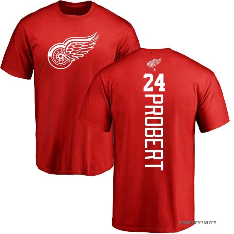 Bob Probert Men's Red Detroit Red Wings Backer T-Shirt -