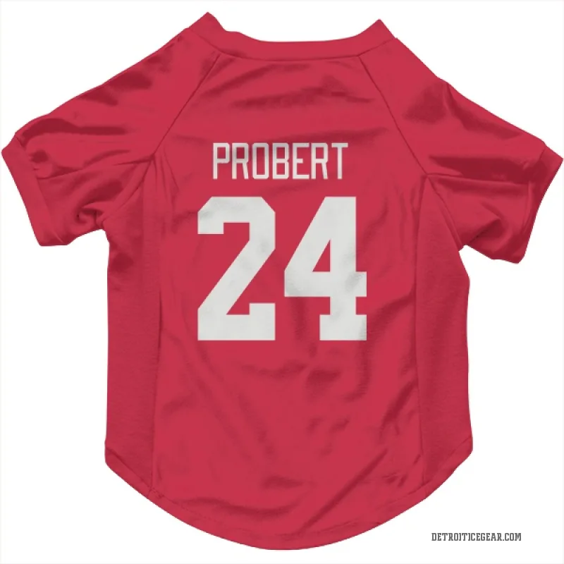 Bob Probert  Red Detroit Red Wings  Cat & Dog Pet Jersey