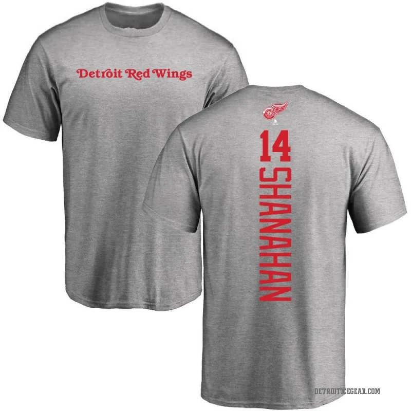 Brendan Shanahan Men's Ash Detroit Red Wings Backer T-Shirt -