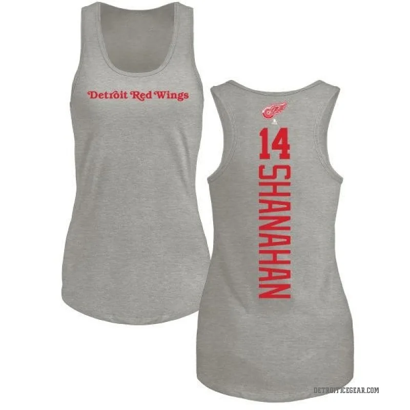Brendan Shanahan Women's Ash Detroit Red Wings Backer Tank Top -