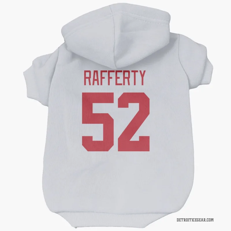 Brogan Rafferty  White Detroit Red Wings  Cat & Dog Pet Hoodie