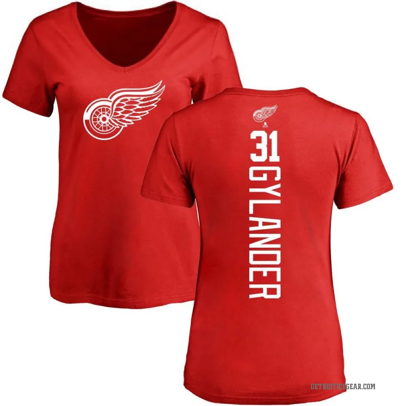 Carter Gylander Women's Red Detroit Red Wings Backer T-Shirt -
