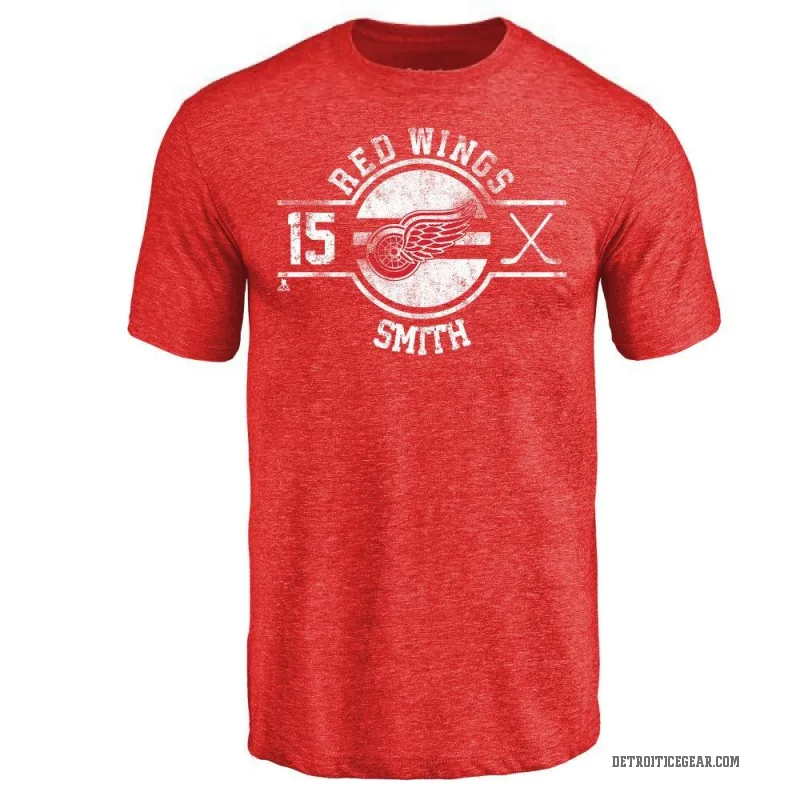 Craig Smith Youth Red Detroit Red Wings Insignia T-Shirt -