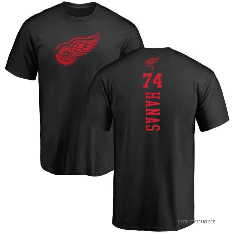 Cross Hanas Men's Black Detroit Red Wings One Color Backer T-Shirt -