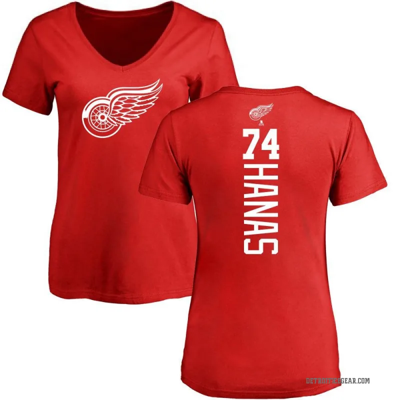 Cross Hanas Women's Red Detroit Red Wings Backer T-Shirt -