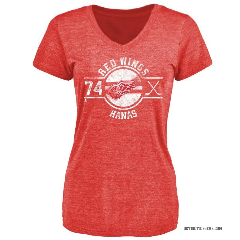 Cross Hanas Women's Red Detroit Red Wings Insignia T-Shirt -