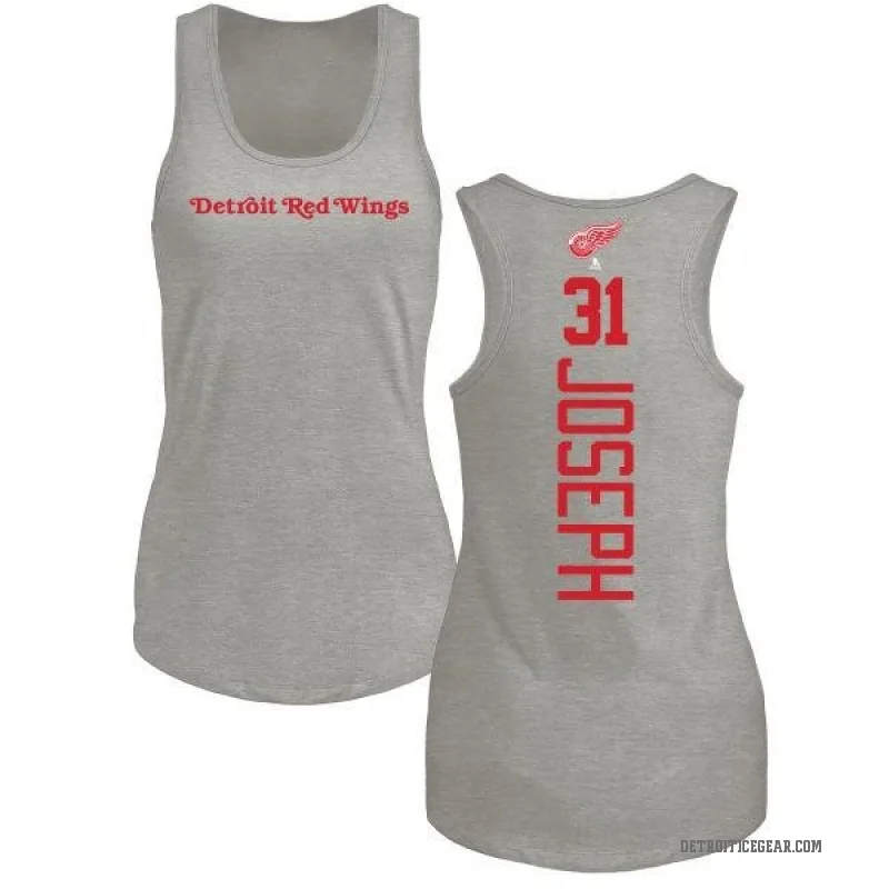 Curtis Joseph Women's Ash Detroit Red Wings Backer Tank Top -