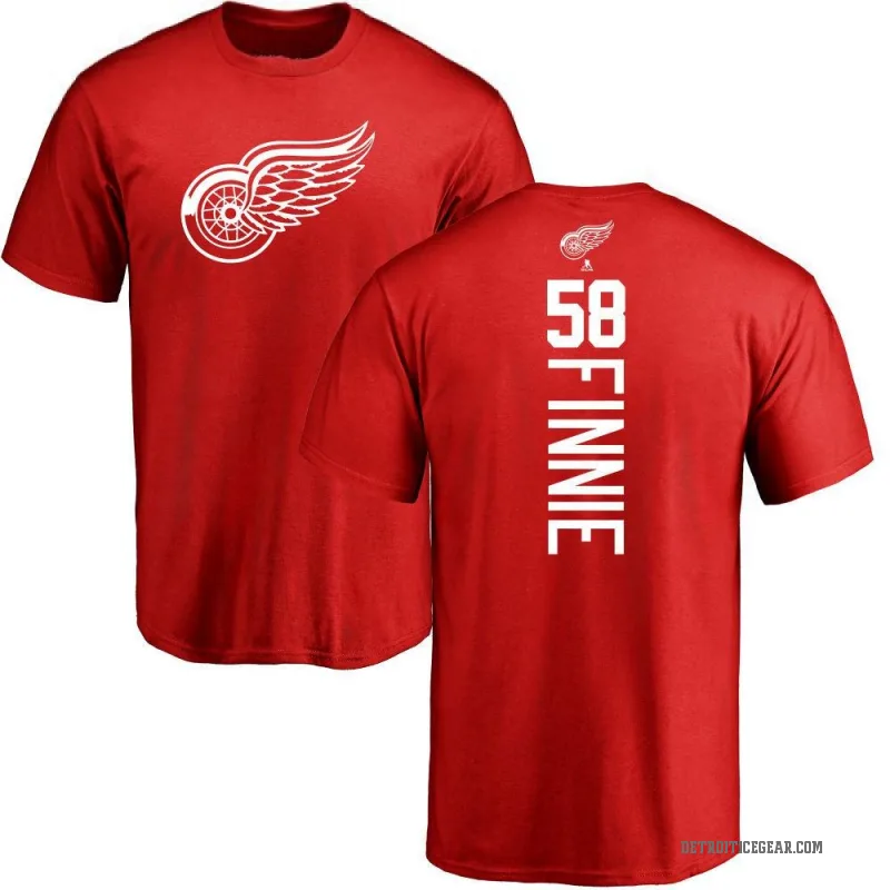 Emmitt Finnie Men's Red Detroit Red Wings Backer T-Shirt -