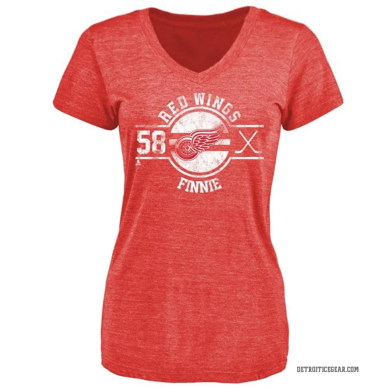 Emmitt Finnie Women's Red Detroit Red Wings Insignia T-Shirt -