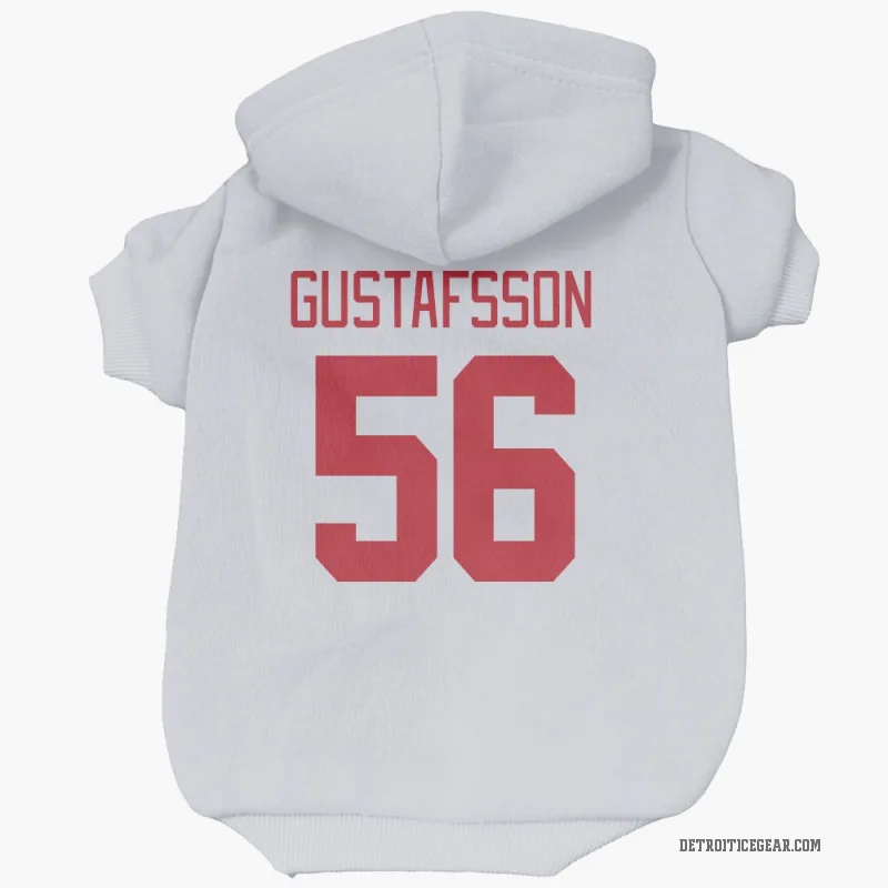 Erik Gustafsson  White Detroit Red Wings  Cat & Dog Pet Hoodie