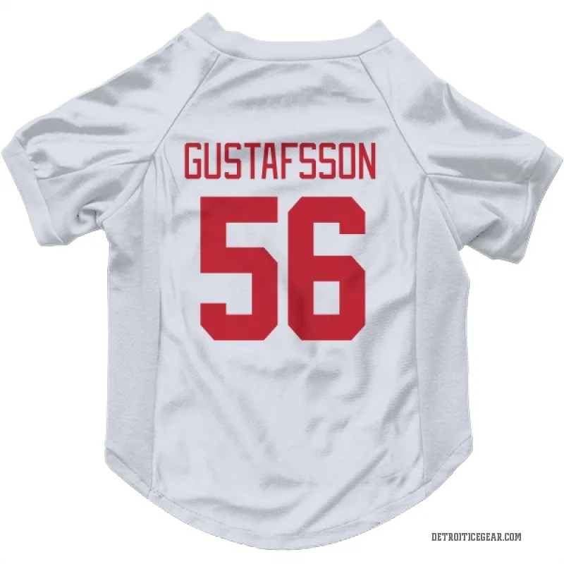 Erik Gustafsson  White Detroit Red Wings  Cat & Dog Pet Jersey