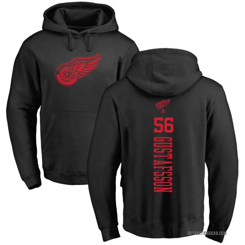 Erik Gustafsson Youth Black Detroit Red Wings Branded One Color Backer Pullover Hoodie