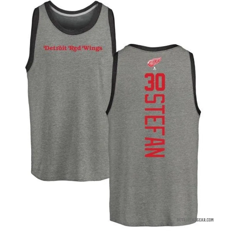 Greg Stefan Men's Ash Detroit Red Wings Backer Tank Top -