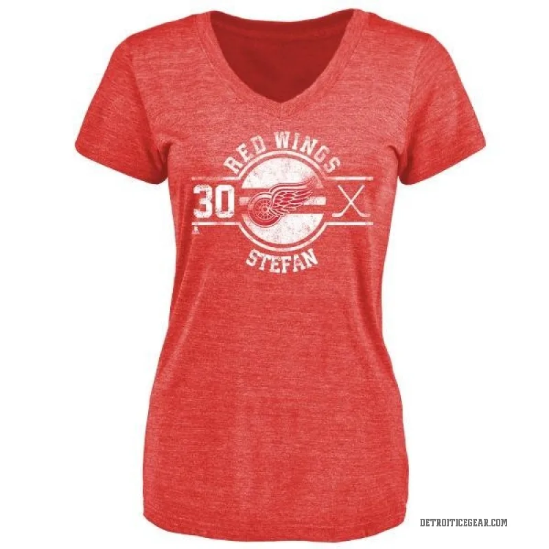 Greg Stefan Women's Red Detroit Red Wings Insignia T-Shirt -