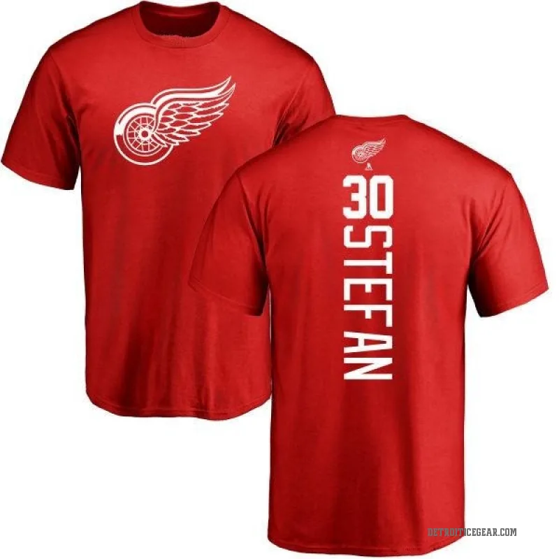 Greg Stefan Youth Red Detroit Red Wings Backer T-Shirt -
