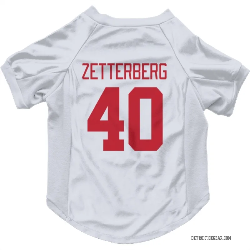 Henrik Zetterberg  White Detroit Red Wings  Cat & Dog Pet Jersey