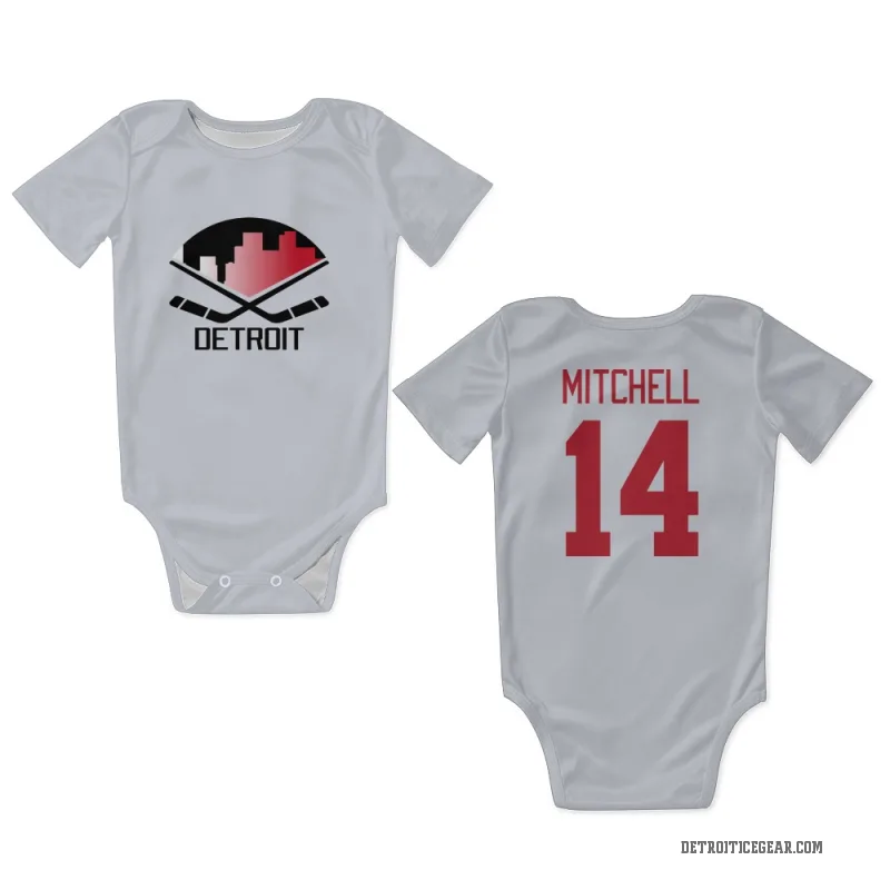 Ian Mitchell  White Detroit Red Wings  Newborn & Infant Bodysuit