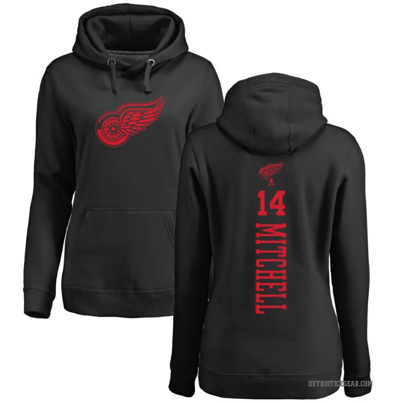 Ian Mitchell Women's Black Detroit Red Wings Branded One Color Backer Pullover Hoodie
