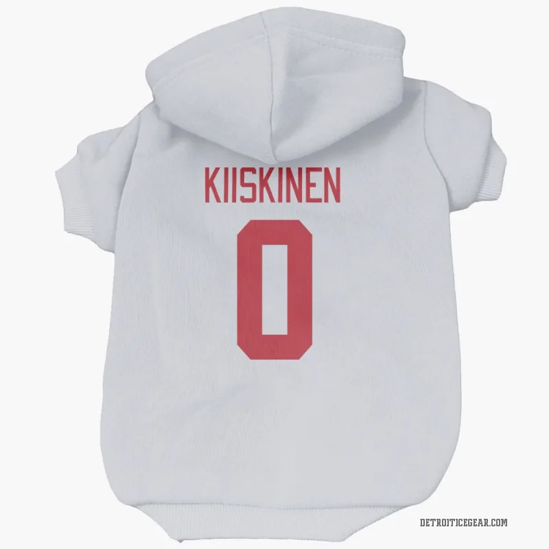 Jesse Kiiskinen  White Detroit Red Wings  Cat & Dog Pet Hoodie