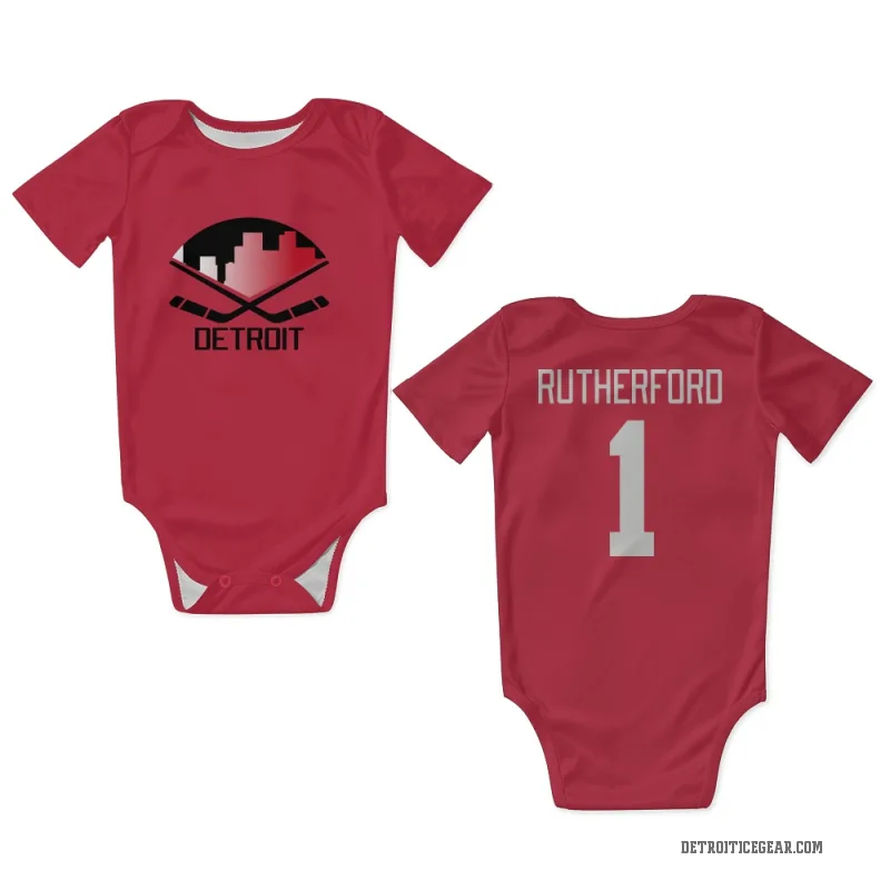 Jim Rutherford  Red Detroit Red Wings  Newborn & Infant Bodysuit