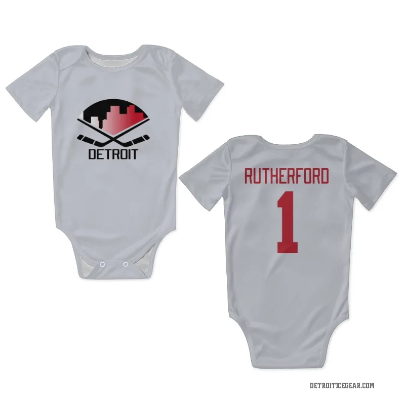 Jim Rutherford  White Detroit Red Wings  Newborn & Infant Bodysuit