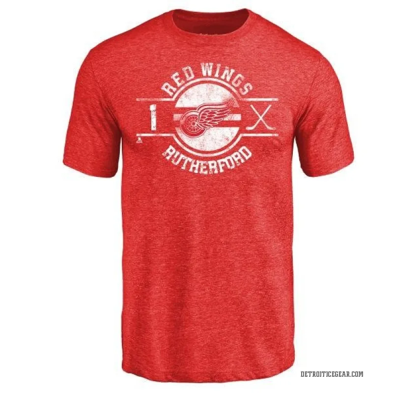 Jim Rutherford Youth Red Detroit Red Wings Insignia T-Shirt -