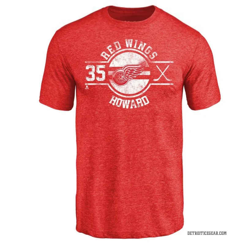 Jimmy Howard Men's Red Detroit Red Wings Insignia T-Shirt -