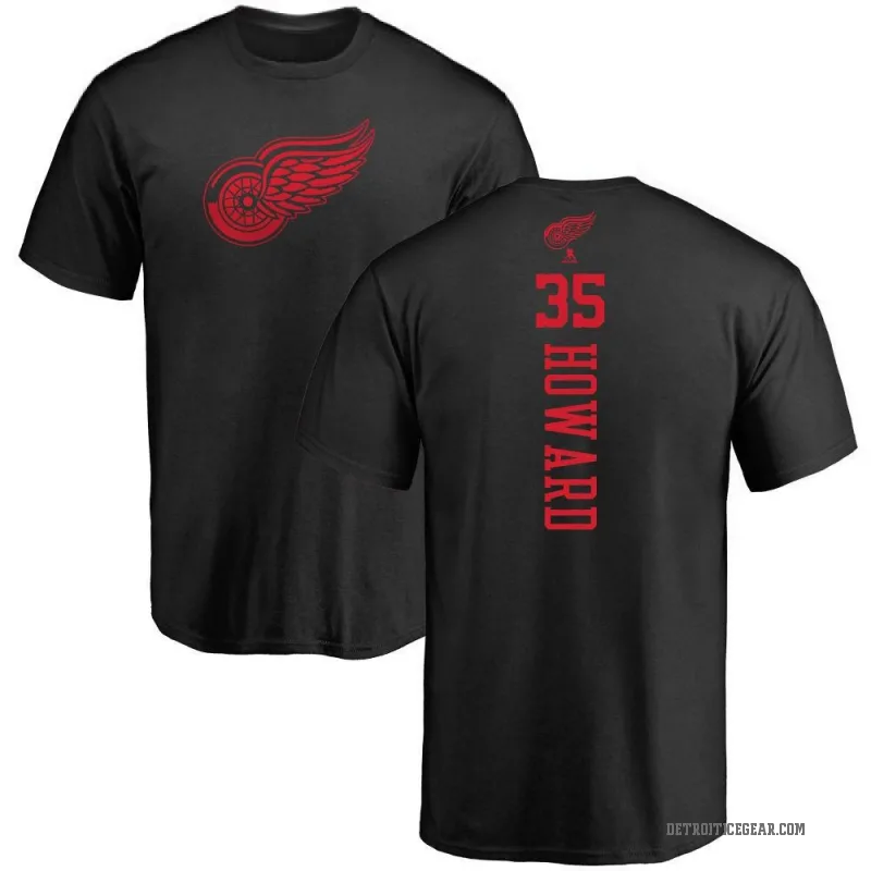 Jimmy Howard Youth Black Detroit Red Wings One Color Backer T-Shirt -