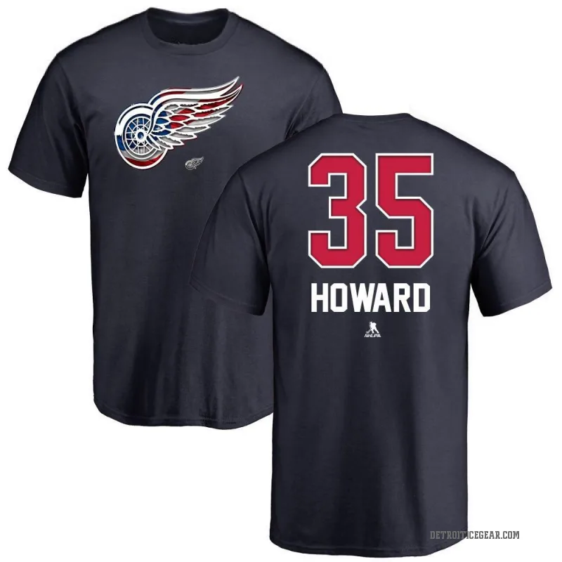 Jimmy Howard Youth Navy Detroit Red Wings Name and Number Banner Wave T-Shirt -