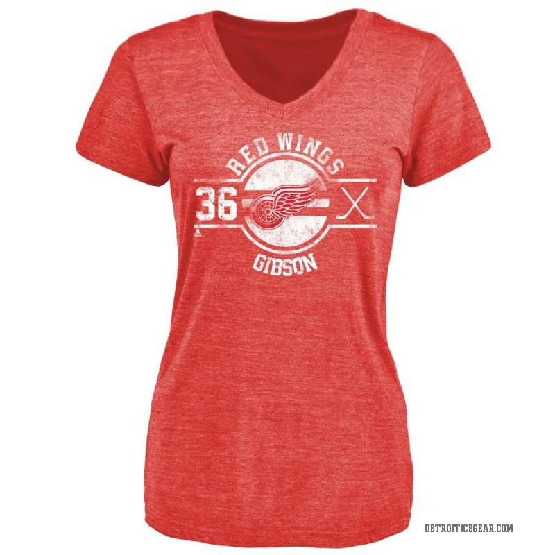 John Gibson Women's Red Detroit Red Wings Insignia T-Shirt -