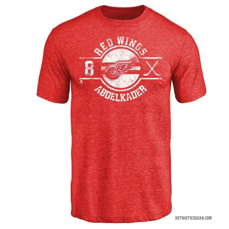 Justin Abdelkader Men's Red Detroit Red Wings Insignia T-Shirt -