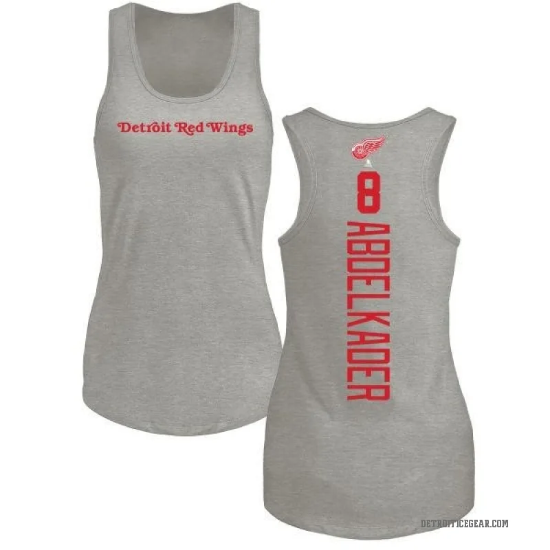 Justin Abdelkader Women's Ash Detroit Red Wings Backer Tank Top -