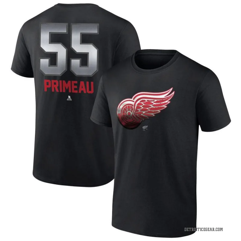 Keith Primeau Youth Black Detroit Red Wings Midnight Mascot Logo T-Shirt