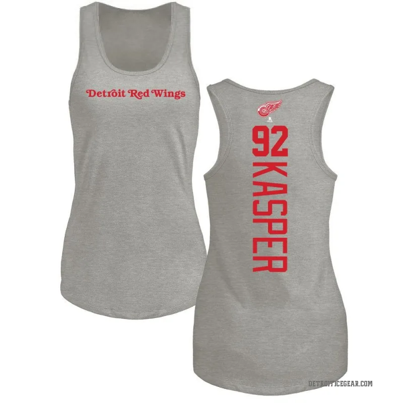 Marco Kasper Women's Ash Detroit Red Wings Backer Tank Top -