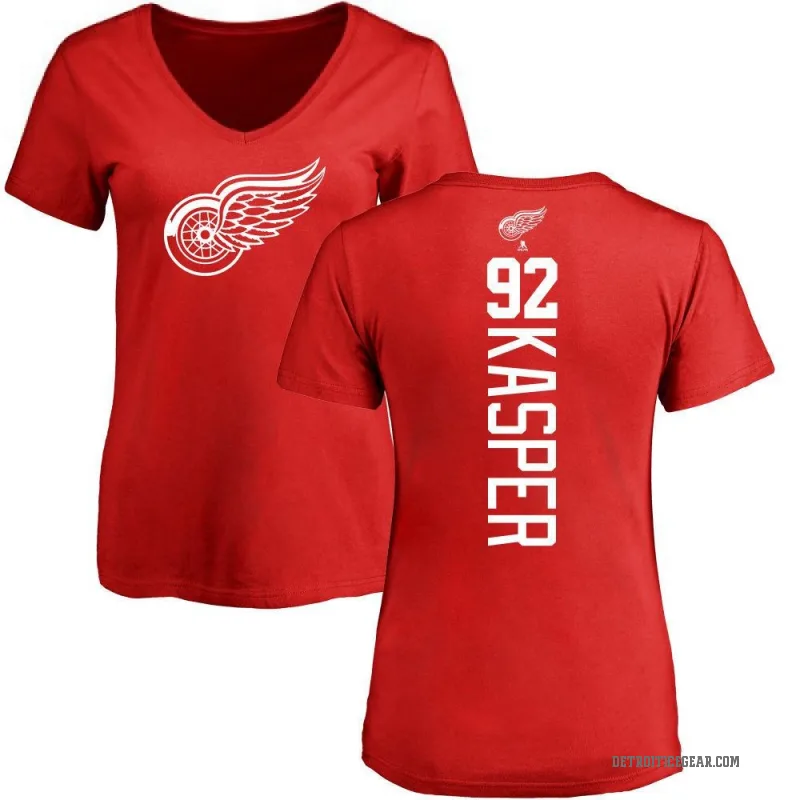 Marco Kasper Women's Red Detroit Red Wings Backer T-Shirt -