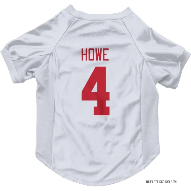Mark Howe  White Detroit Red Wings  Cat & Dog Pet Jersey
