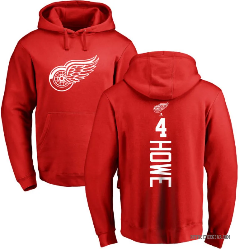 Mark Howe Youth Red Detroit Red Wings Branded Backer Pullover Hoodie