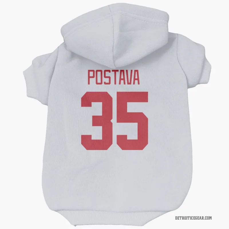 Michal Postava  White Detroit Red Wings  Cat & Dog Pet Hoodie