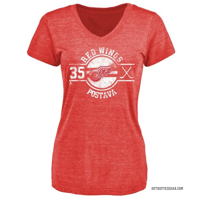 Michal Postava Women's Red Detroit Red Wings Insignia T-Shirt -