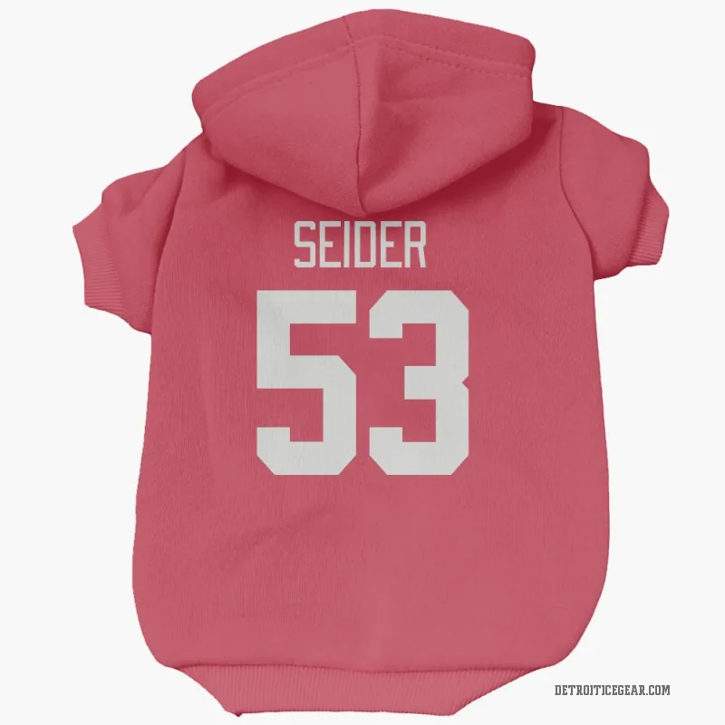 Moritz Seider  Red Detroit Red Wings  Cat & Dog Pet Hoodie