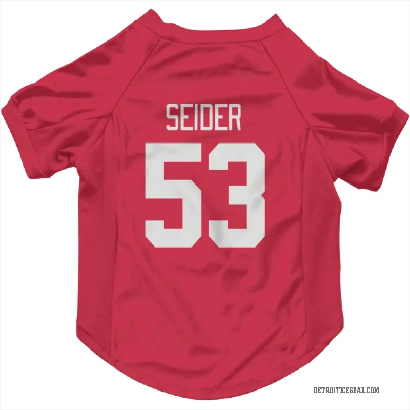 Moritz Seider  Red Detroit Red Wings  Cat & Dog Pet Jersey