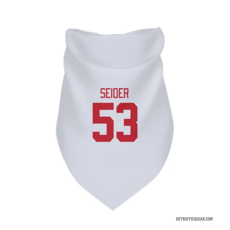 Moritz Seider  White Detroit Red Wings  Cat & Dog Pet Bandana