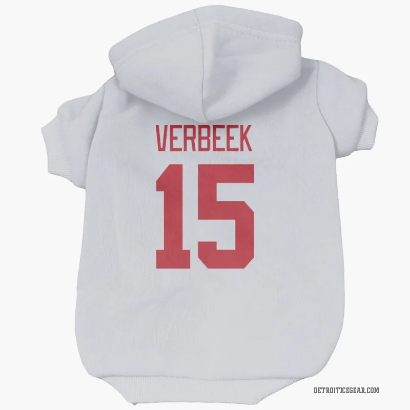 Pat Verbeek  White Detroit Red Wings  Cat & Dog Pet Hoodie
